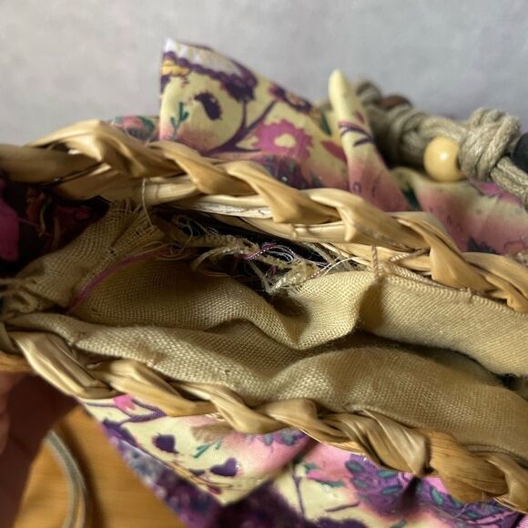 Sun n’ Sand Layered Ruffle Purple Floral & Paisley Mini Boho Crossbody Bag - Picture 7 of 16